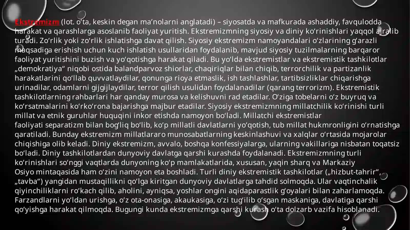 Ekstremizm va terrorizm jamiyat barqarorligiga tahdid 3