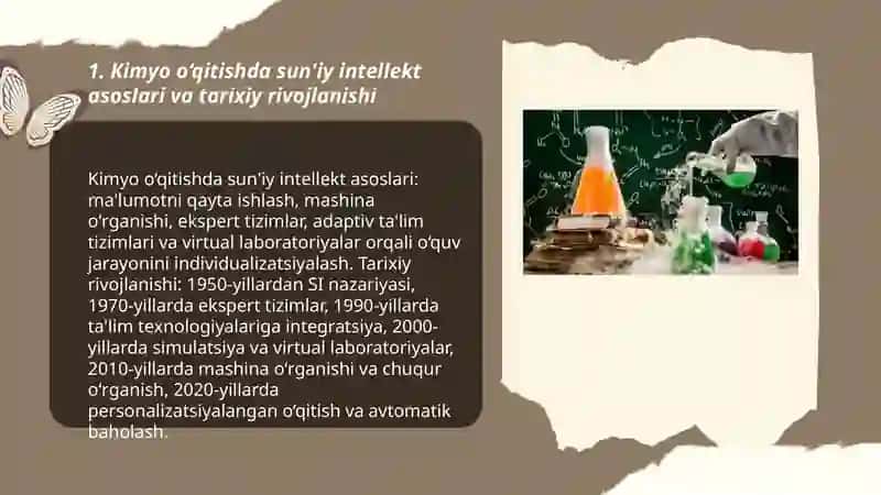 Kimyo o‘qitishda sun'iy intellektdan foydalanish texnikasining shakllanishi 3