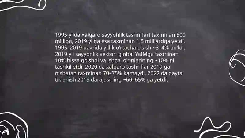 Xalqaro turizm bozori va uning rivojlanish istiqbollari 3