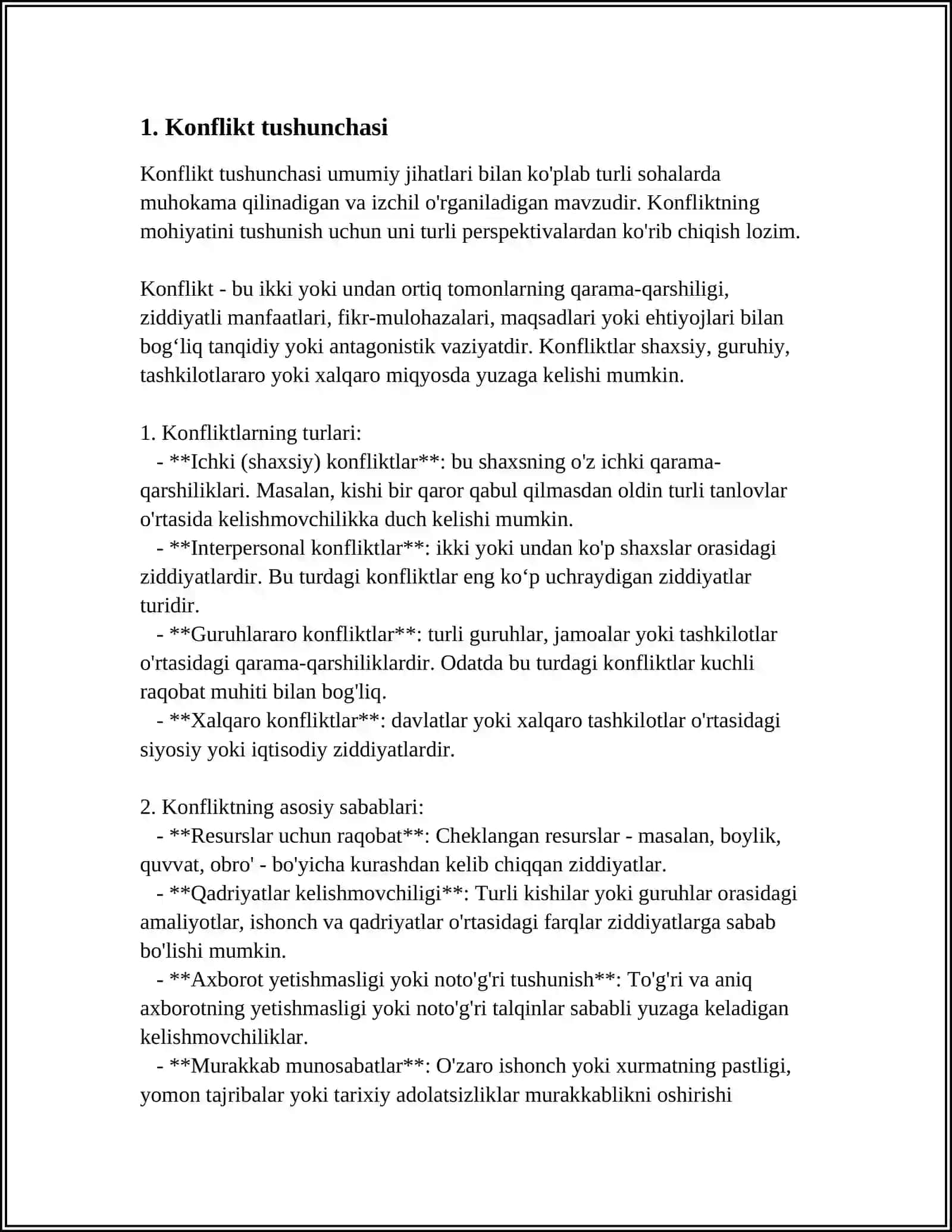 KONFLIKT VA UNING TURLARI 3
