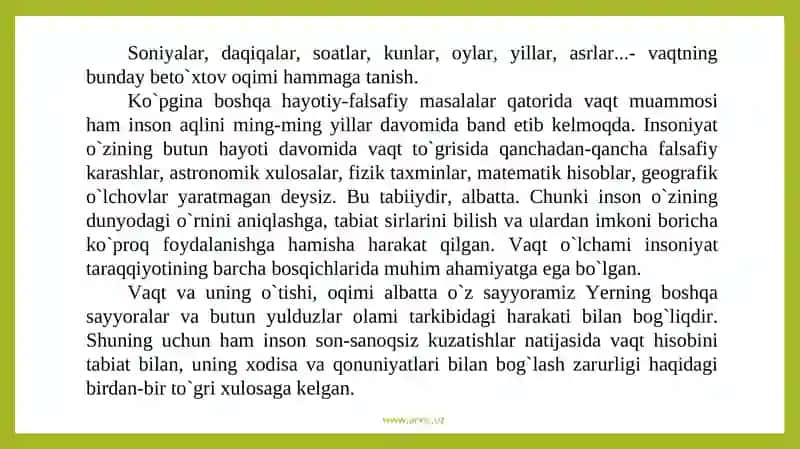 Kalendarning tabiat xodisalari bilan bog`liqligi 3