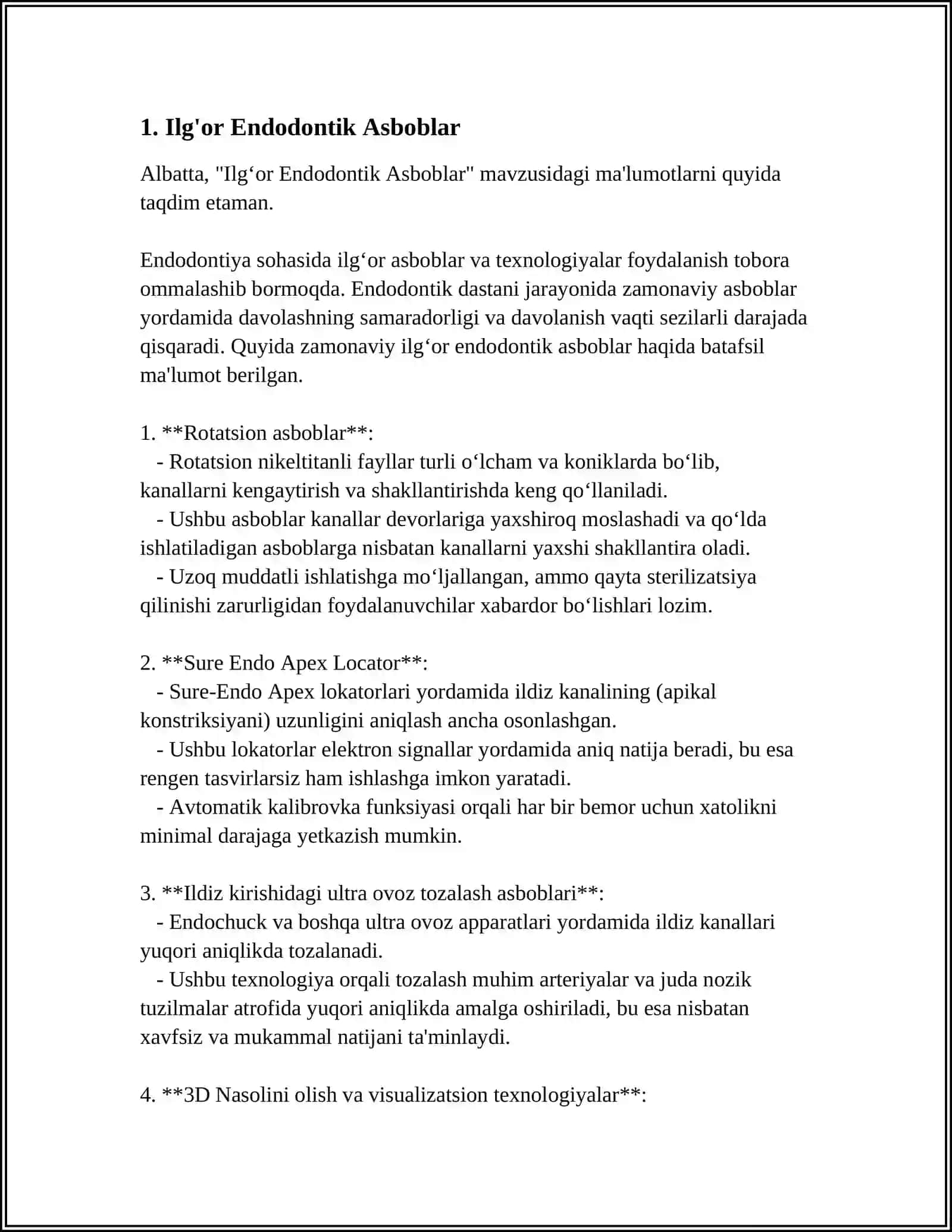 ILDIZ KANALLARINI ANIQLOVCHI VA PLOMBALASHDA ISHLATILADIGAN ASBOBLAR 3