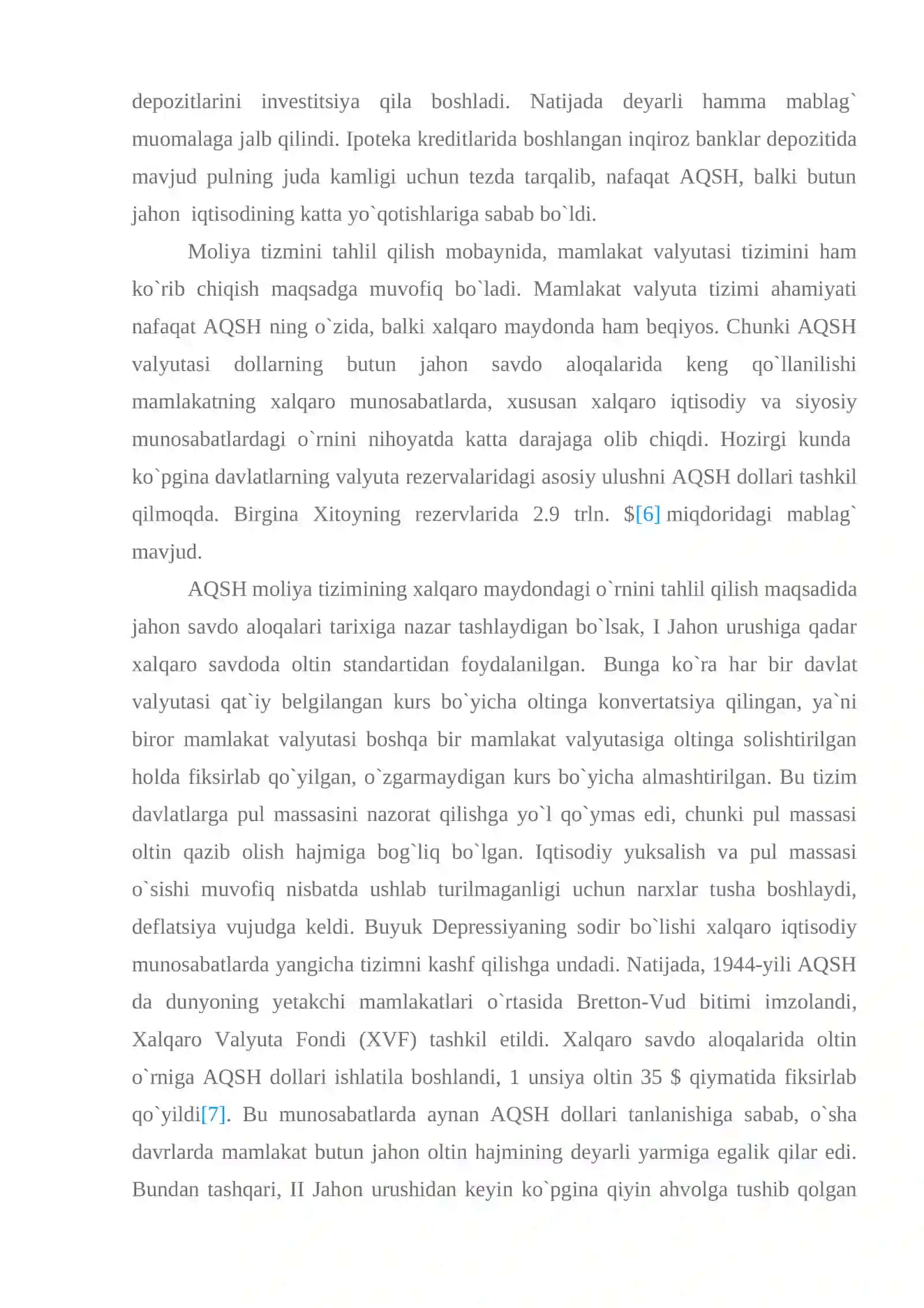 AQSH moliya tizimi va uning xalqaro iqtisodiy munosabatlardagi o`rni 3