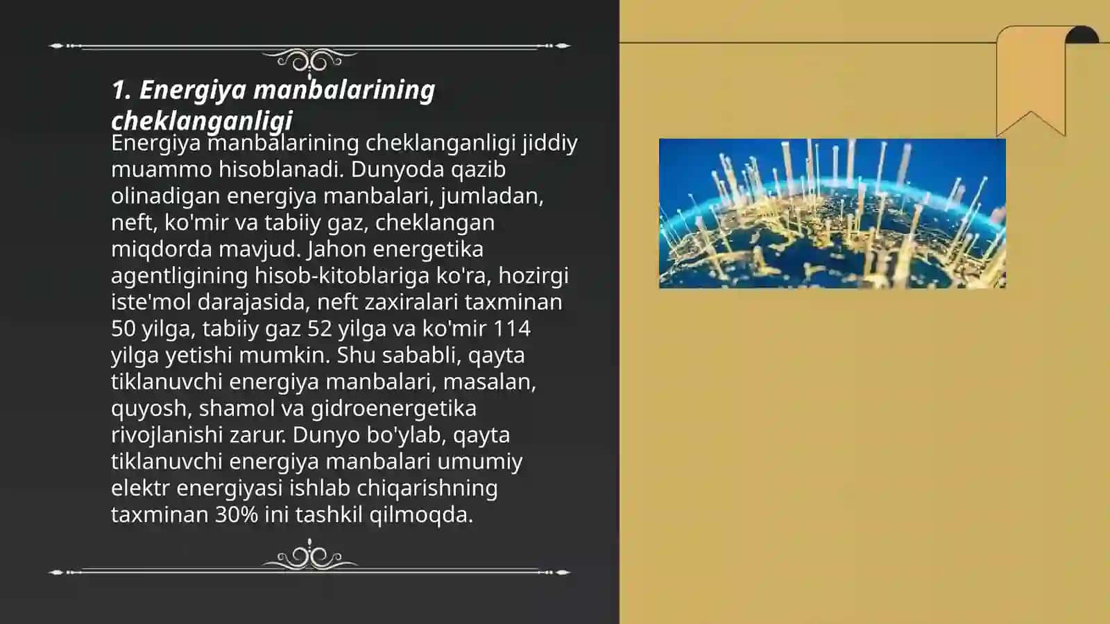 Global energetik muammolarning kelib chiqish sabablari va uni hal etish yo'nalishlari 3
