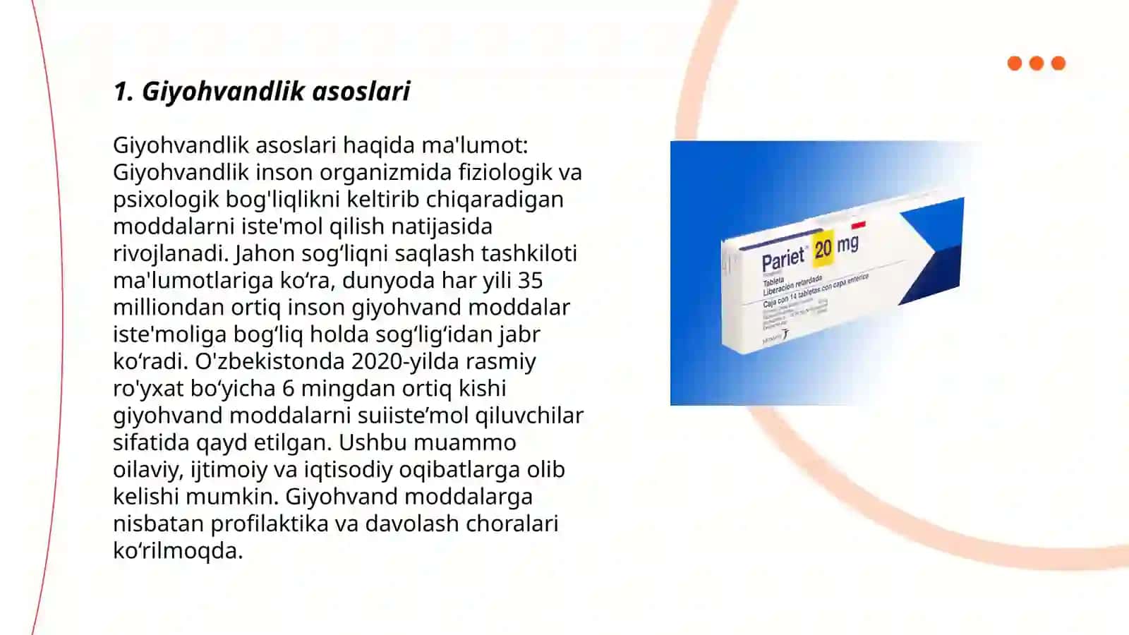 Giyohvandlik va mast qiluvchi tabletkalar 3