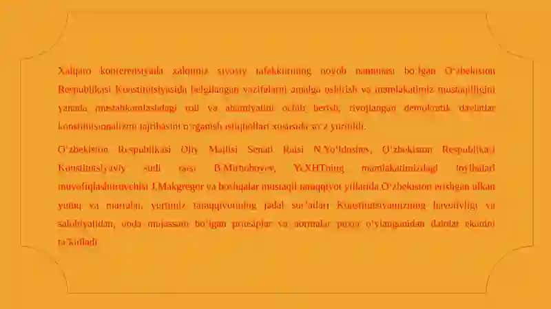 O'ZBEKISTON RESPUBLIKASI DEMOKRATIK HUQUQIY DAVLAT QURISH VA FUQAROLIK JAMIYATINI SHAKLLANTIRISH 3