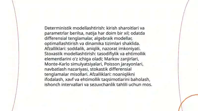 Modellashtirish va risklarni tahlil qilish 3