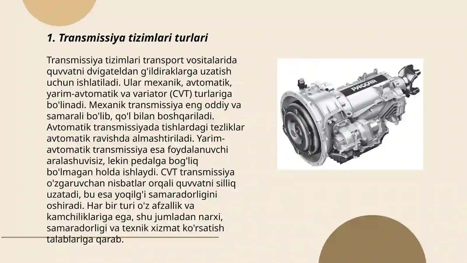 Transmissiya agregatlari 3