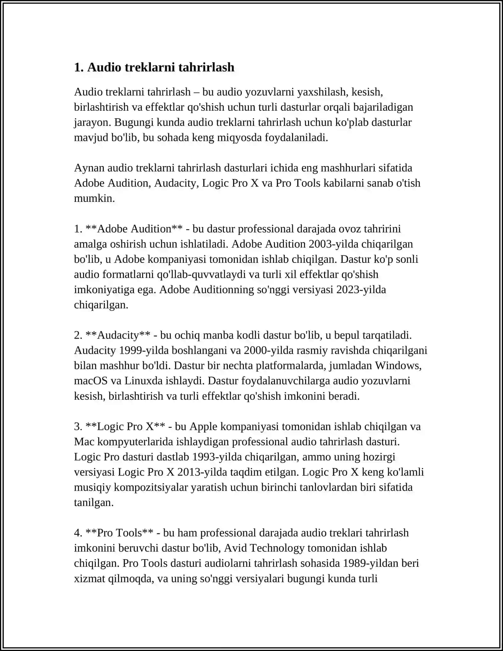 STEINBERG NUENDO DASTURINING IMKONIYATLARINI O‘RGANISH 3