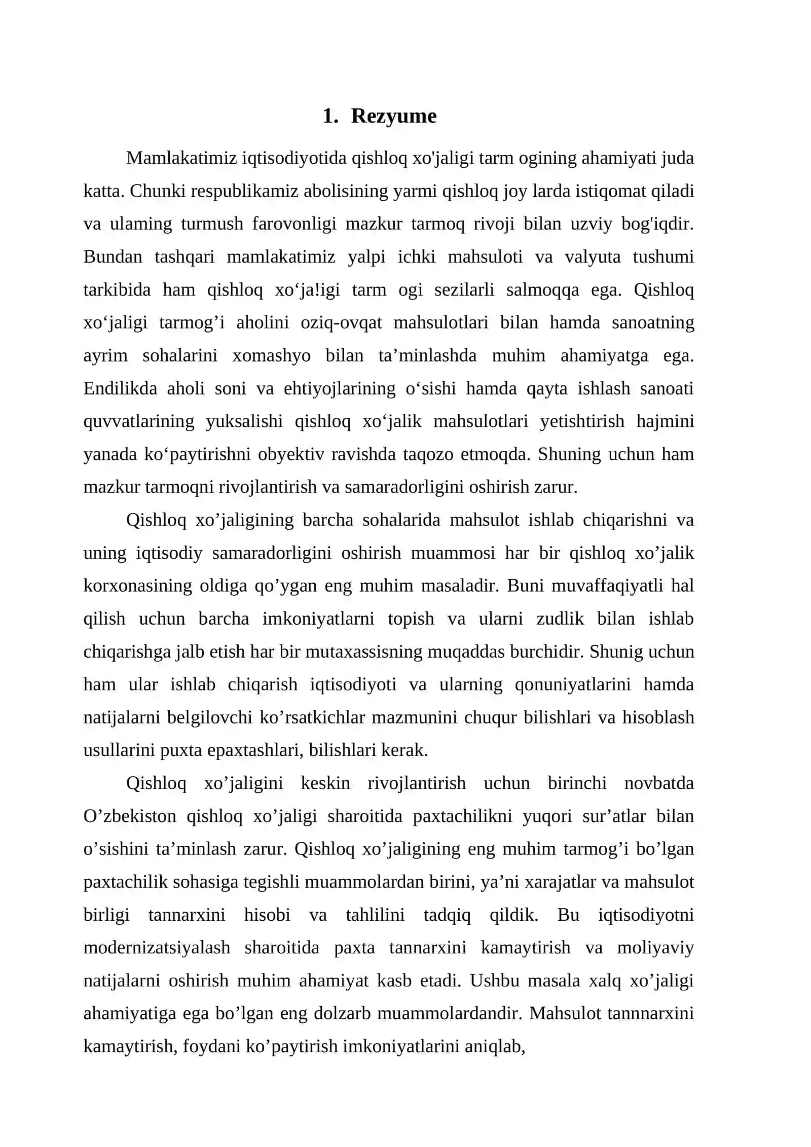 Biznes reja-Non mahsulotlari ishlab chiqarish-2026 3