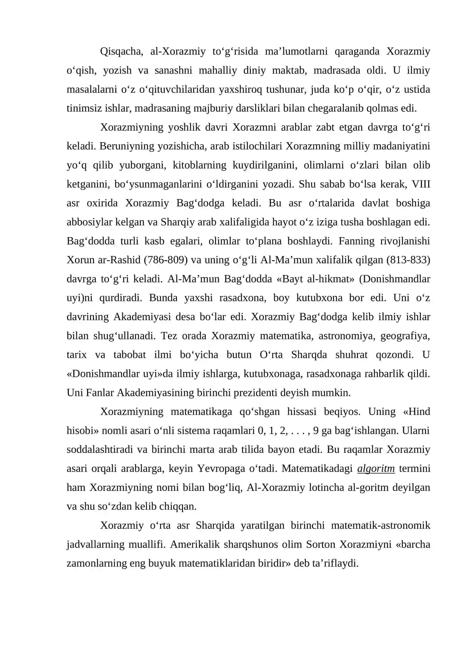 Algebraik to’ldiruvchi va minorlar tadbiqi 3
