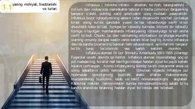 O’ZBEKISTONDA INFLATSIYA DARAJASI VA UNGA QARSHI KURASHISH  CHORALARI 3