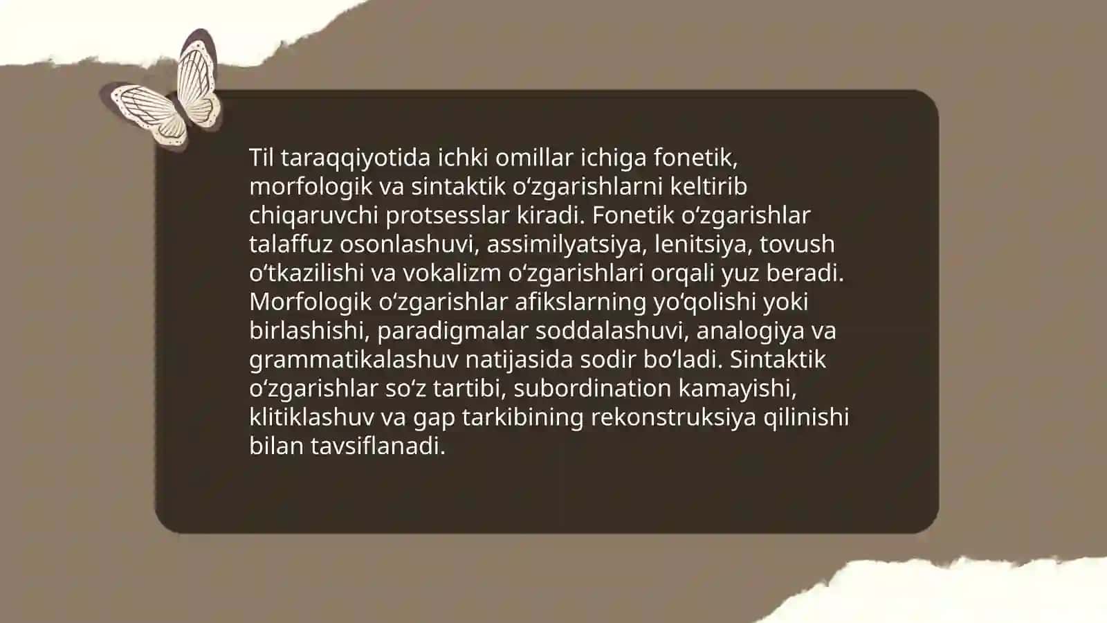 Til taraqqiyotida tashqi va ichki omillar. Tilshunoslik va ijtimoiy fanlar munosabati 3