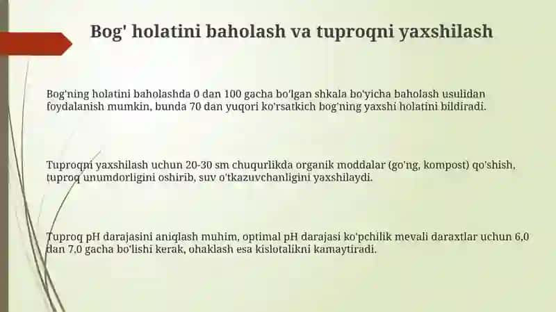 Qarigan bogʻlarni yoshartirish texnologiyasi 3