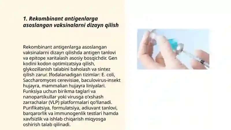 Vaksina va biologik preparatlarni olishda gen injeneriya usullarini qoʻllanilishi 3