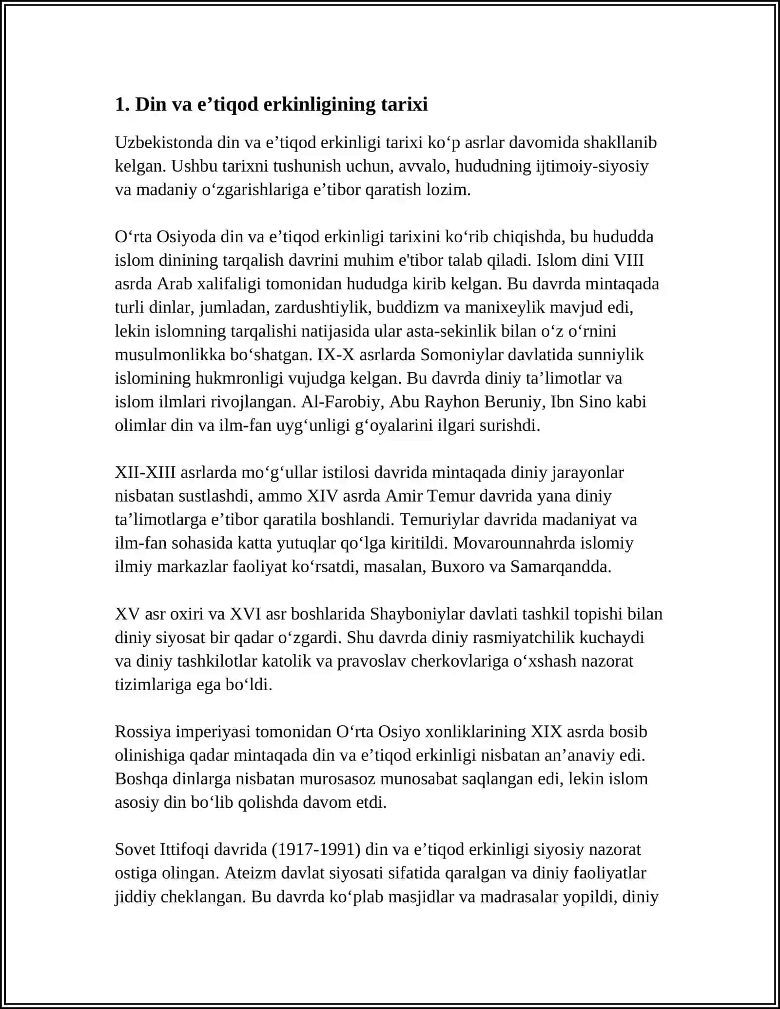 VIJDON VA EʼTIQOD ERKINLIGINING TAʼRIFI 3