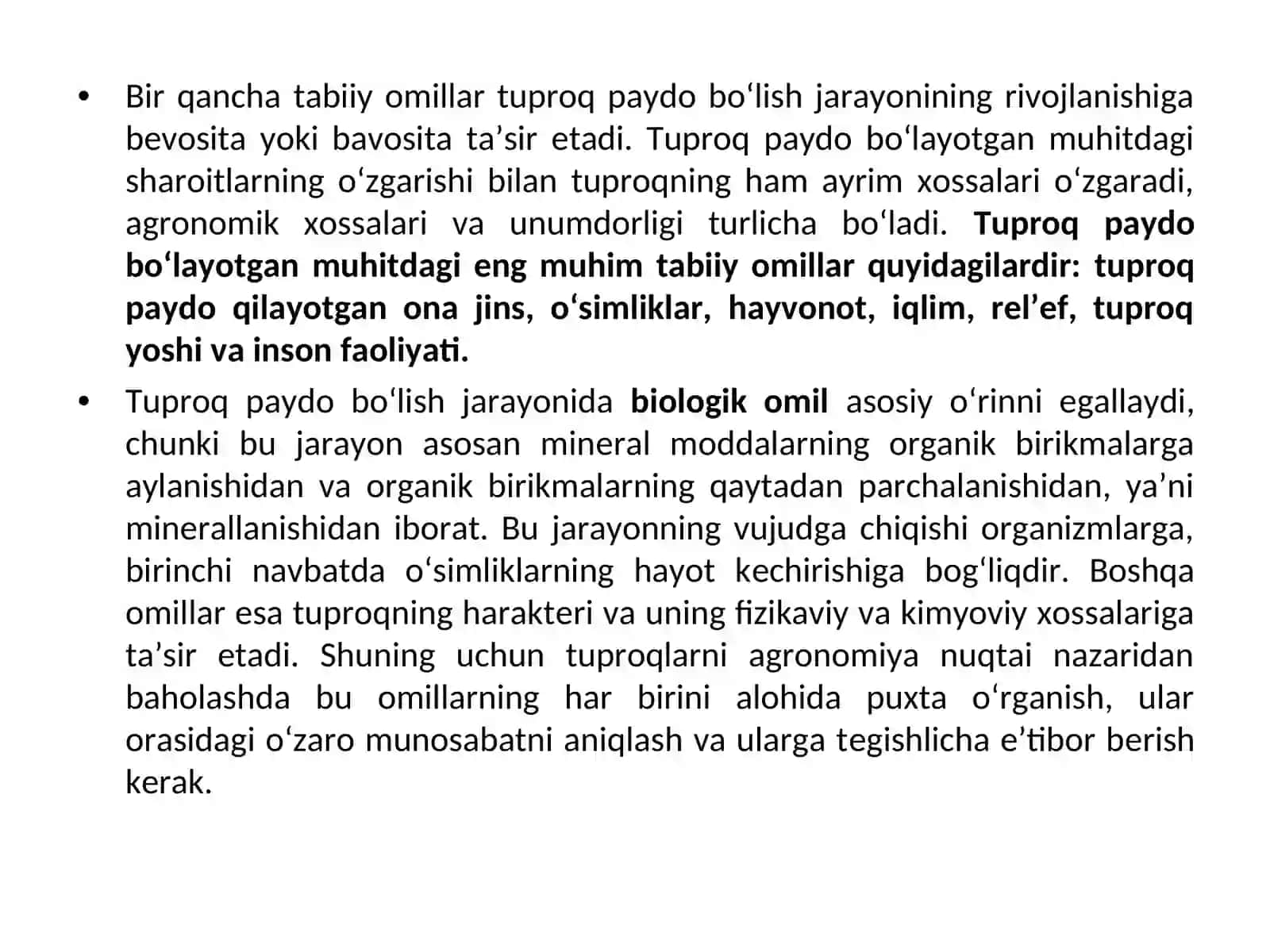 TUPROQ PAYDO BO‘LISH JARAYONINING UMUMIY SXEMASI VA TUPROQ PROFILINING SHAKLLANISHI 3