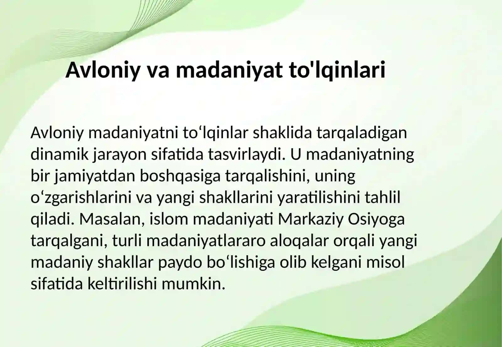 Avloniyning "Madaniyat to'lqinlari" maqolasi va E.Tofflemning "Uchinchi to'lqin" asari 3