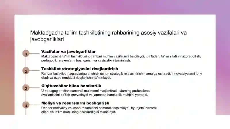 maktabgacha ta lim tashkiloti rahbari haqida ma lumot.pptx 3