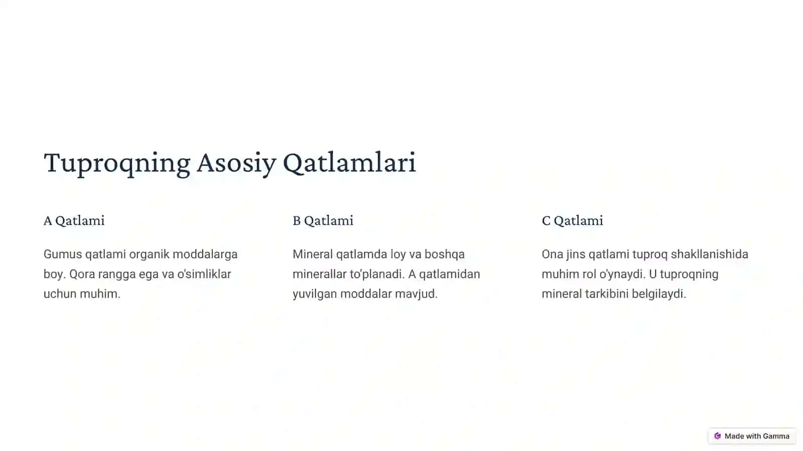 Tuproq Qatlamining Tuzilishi 3