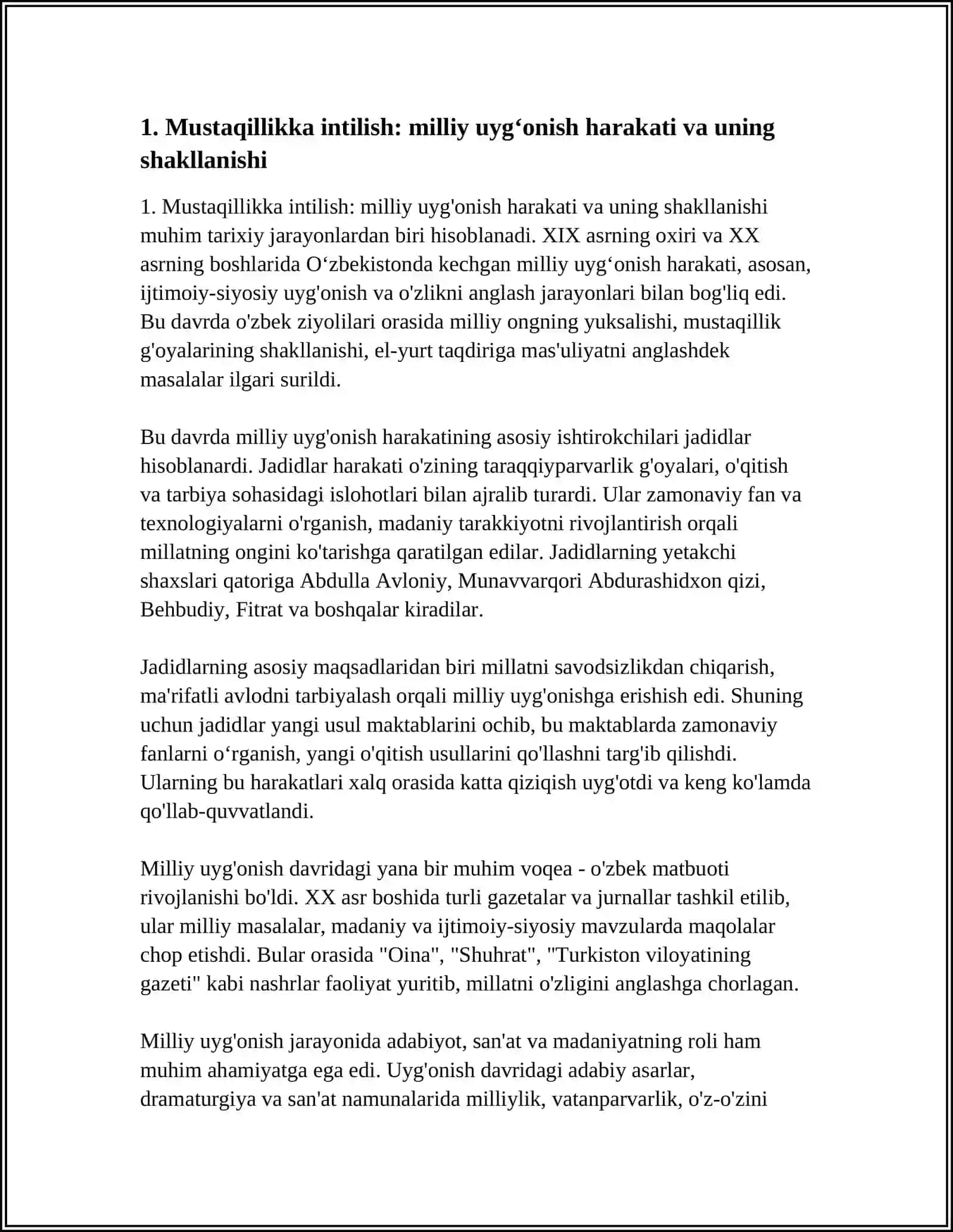 MUSTAQILLIKKA ERISHISH ARAFASIDA OʻZBEKISTONDAGI IJTIMOIY-SIYOSIY JARAYONLAR 3