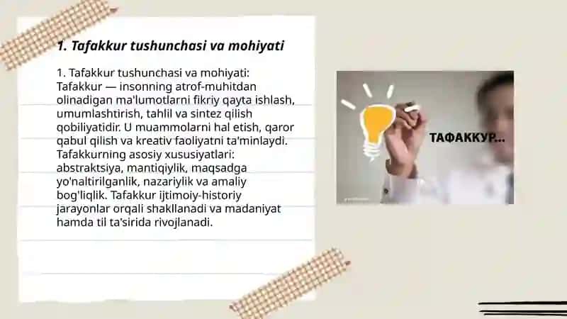 Tafakkur haqida 3