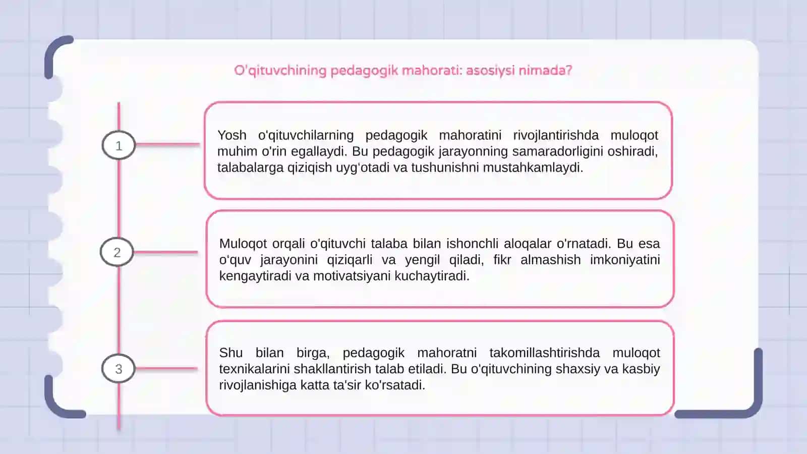Yosh o'qituvchining pedagogik mahoratini takomillashtirishda muloqotning ahamiyati 3