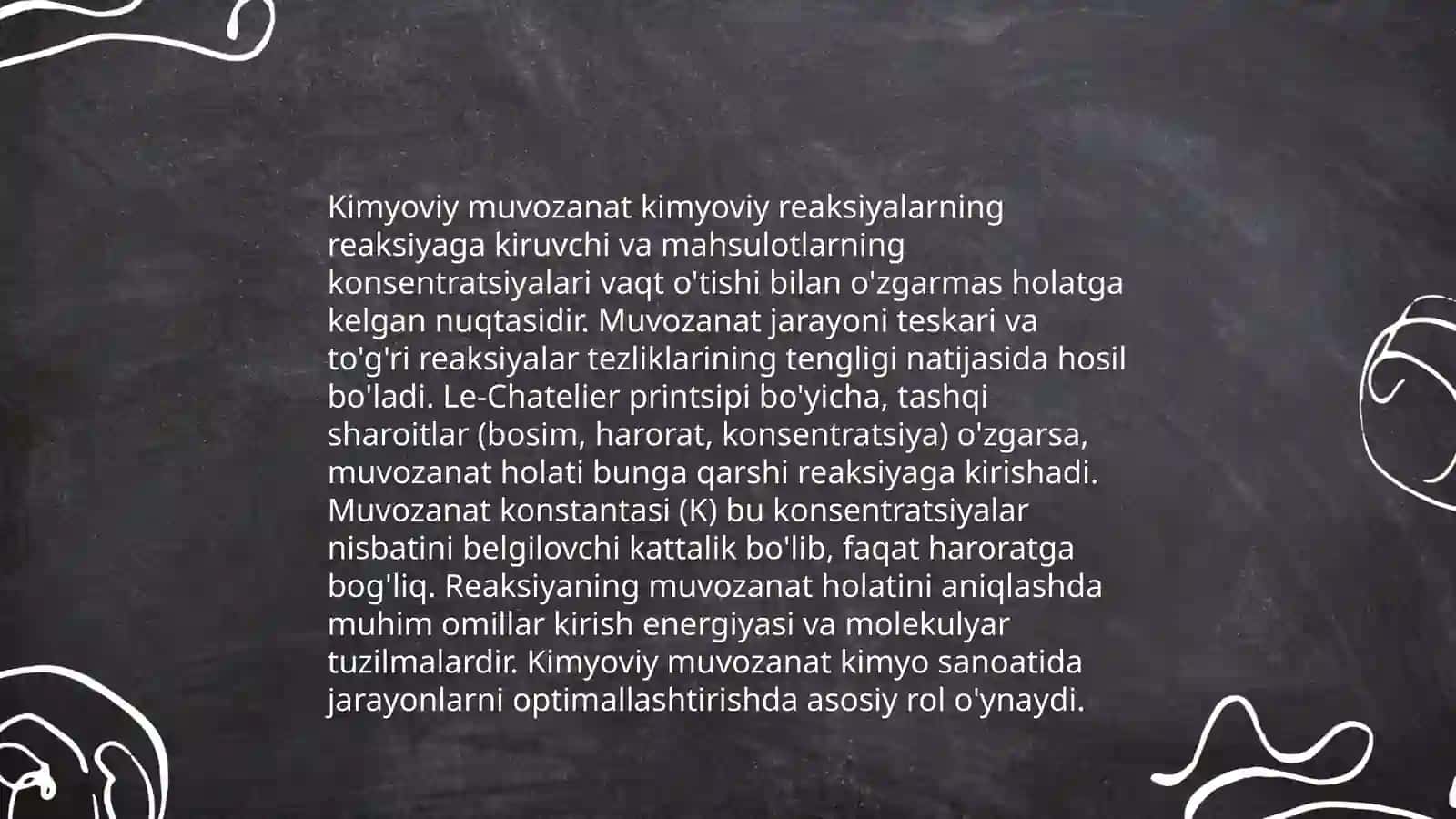 Kimyoviy muvozanat va ularning turlari 3