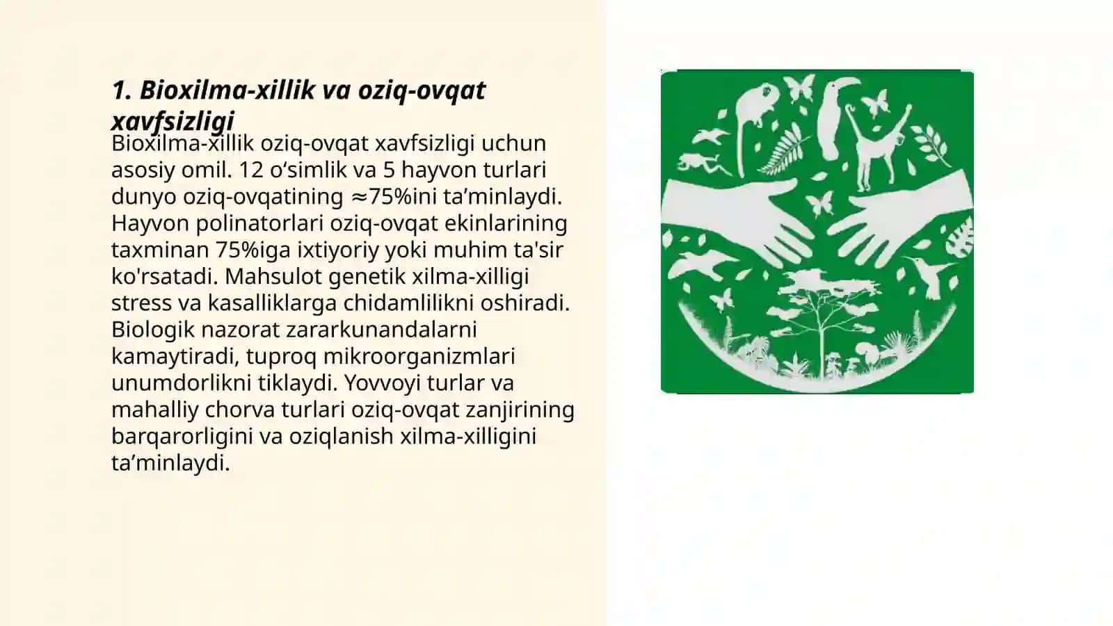 Bioxilma xillikning inson xayotidagi roli 3