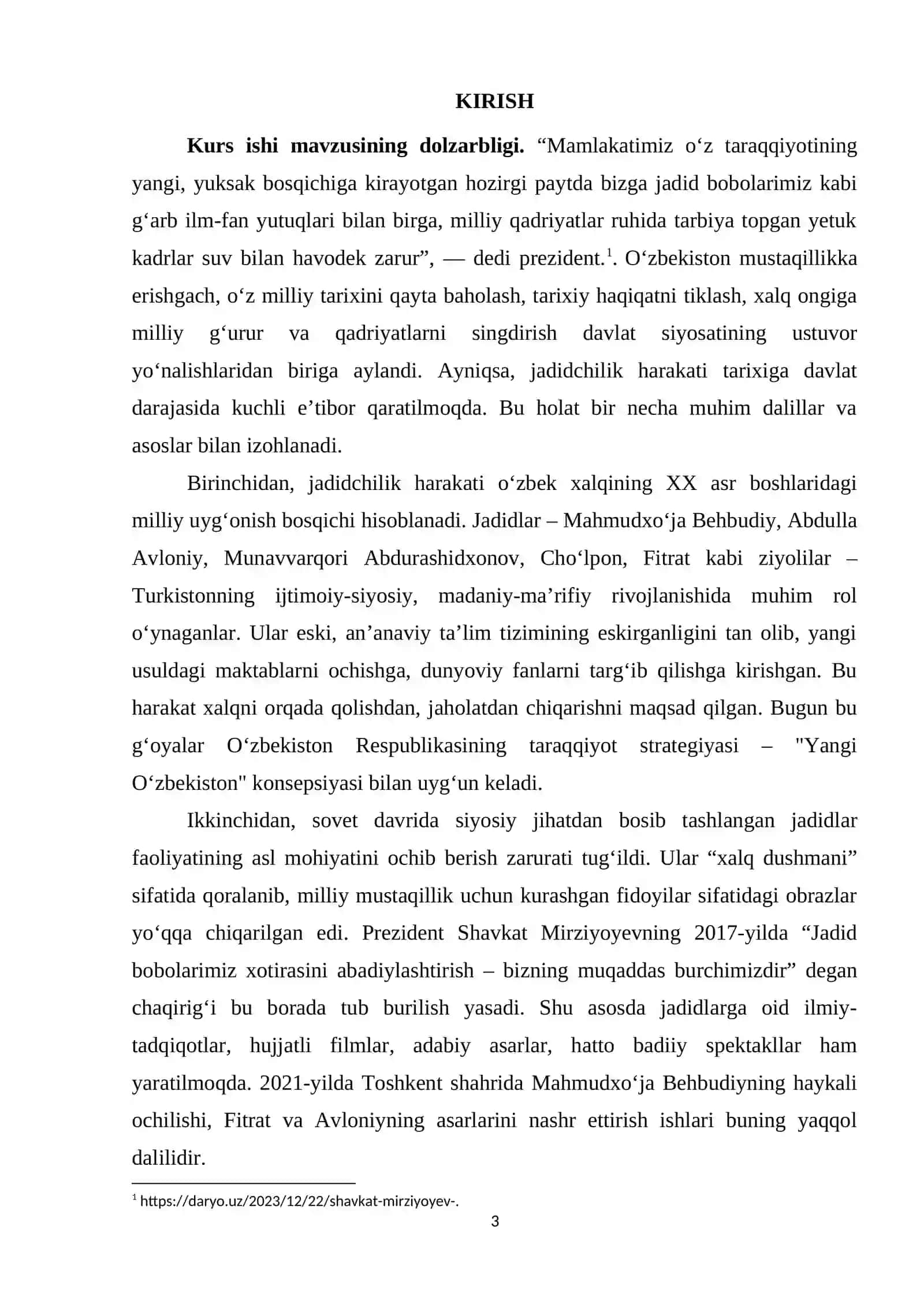 Jadidchilikning mag‘lubiyatga uchrash sabablari kurs ishi 3