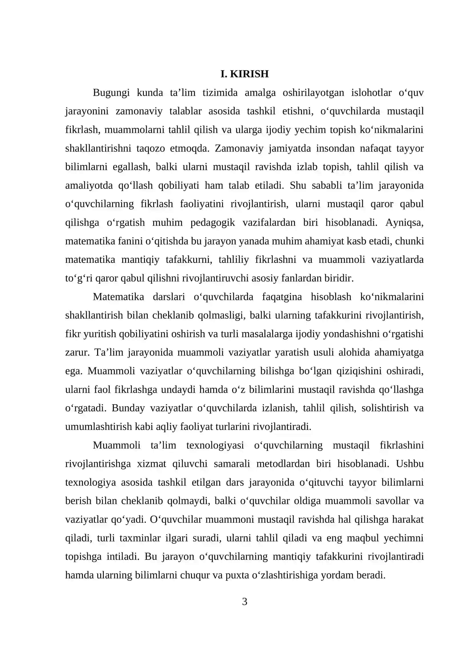 O'quvchilarni mustaqil fikrlashga o'rgatish 3