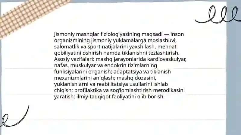 Jismoniy mashqlar fiziologiyasi 3