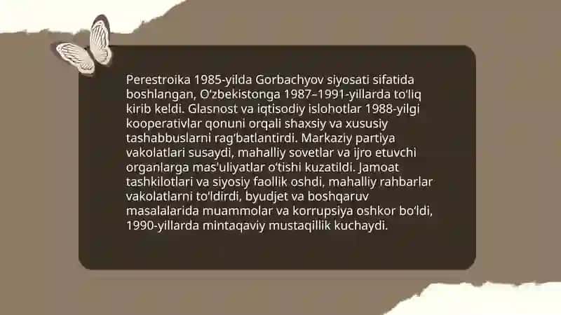 Oʻzbekistonning qayta qurishi 3