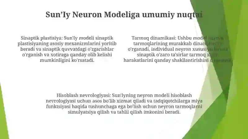 Sun'Iy Neyron Modeli 3