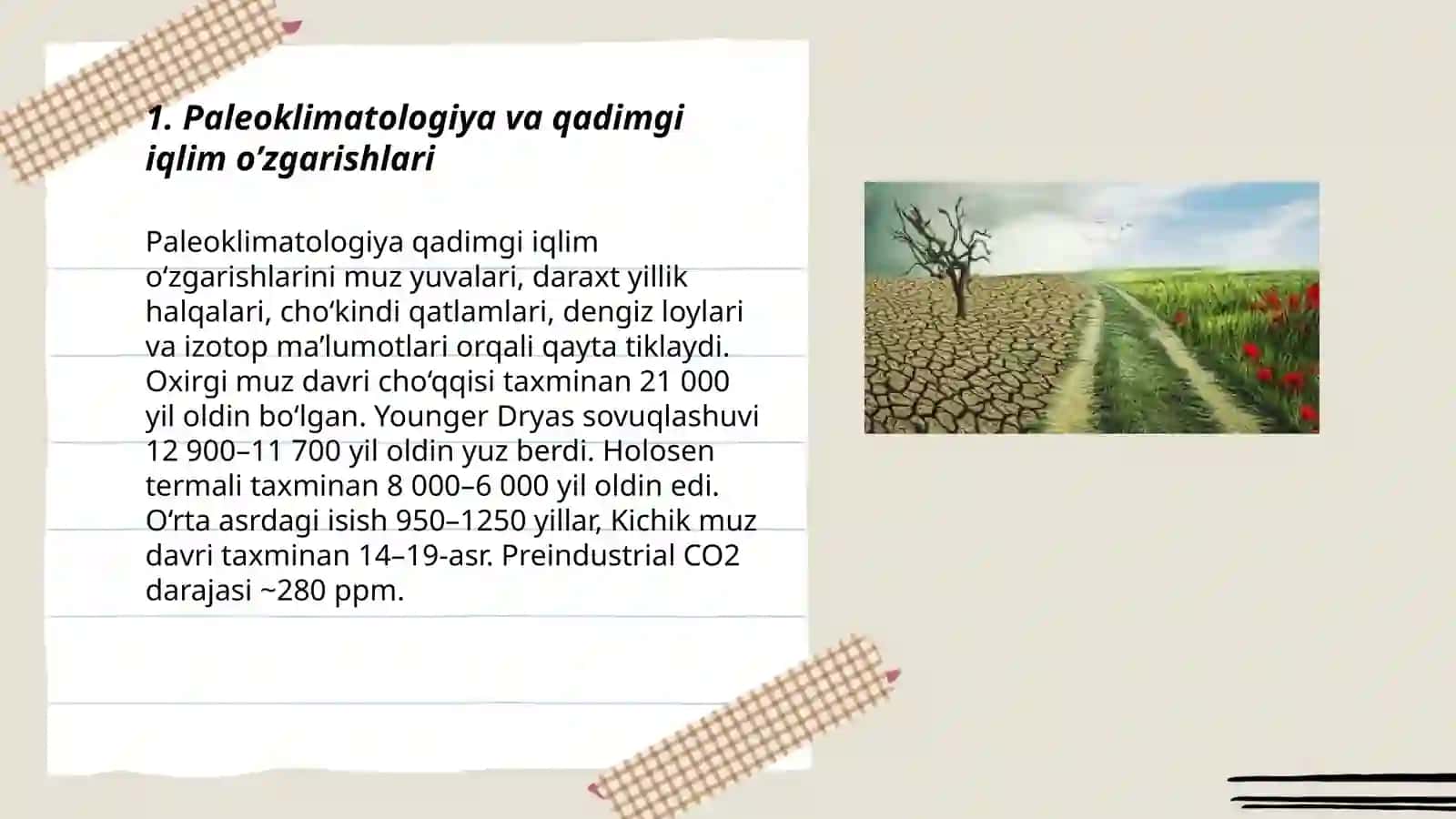 Iqlim o’zgarishi haqida tarixiy malumot 3