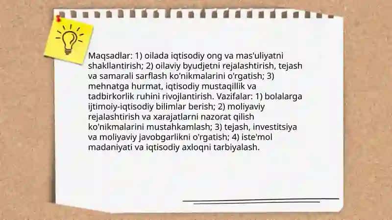 Oilada iqtisodiy tarbiya berish 3