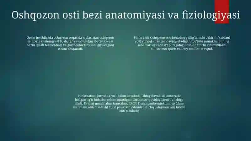 Pankreatitlarni Xirurgik Davolash Usullari 3
