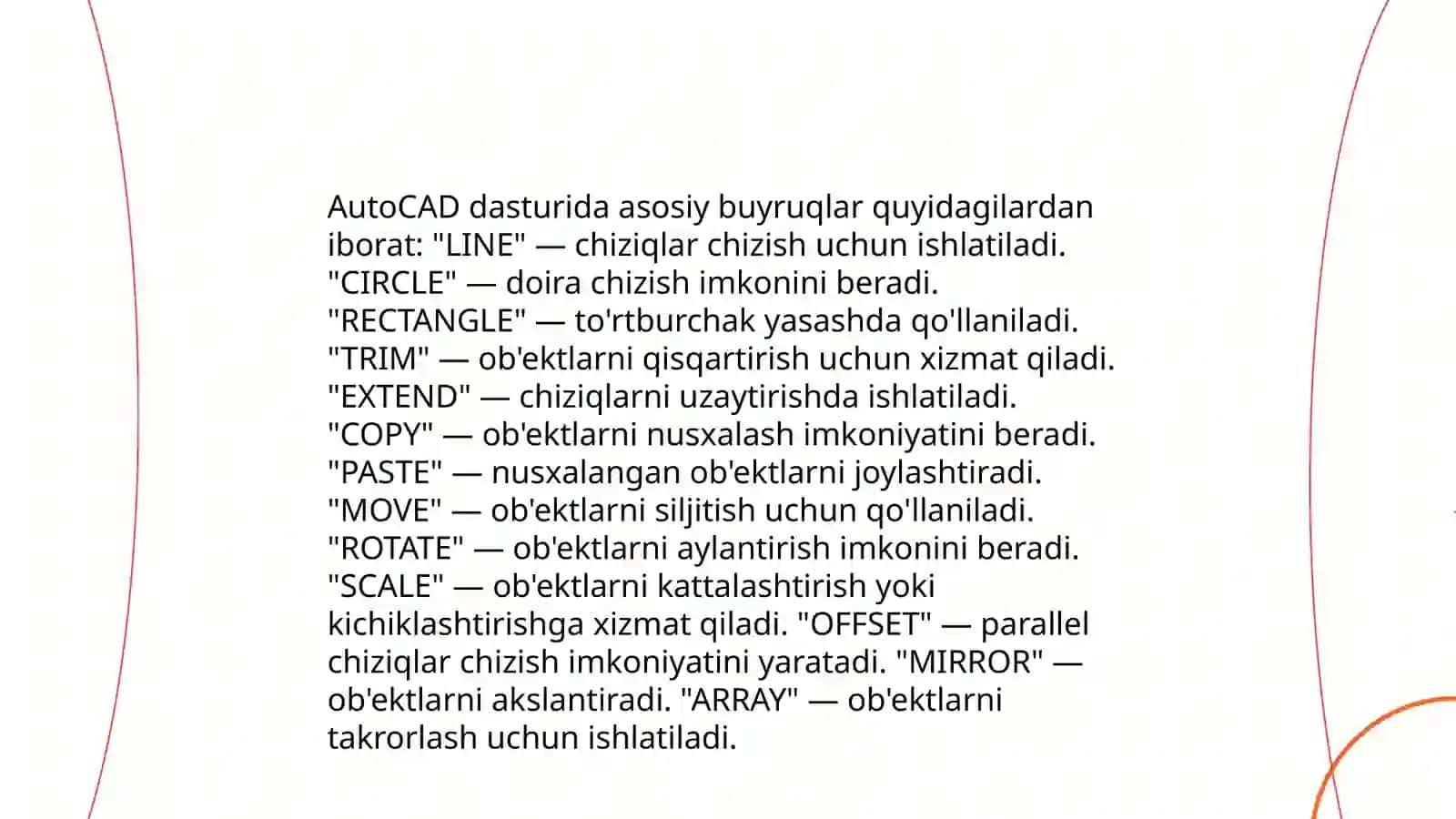 AutoCAD dasturida loyihalash jarayoni 3