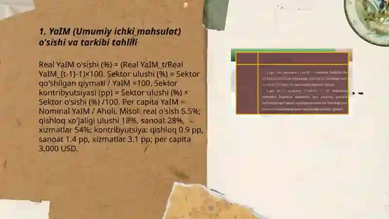 Oʻzbekiston Respublikasining makroiqtisodiy ko'rsatkichlar taxlili 3