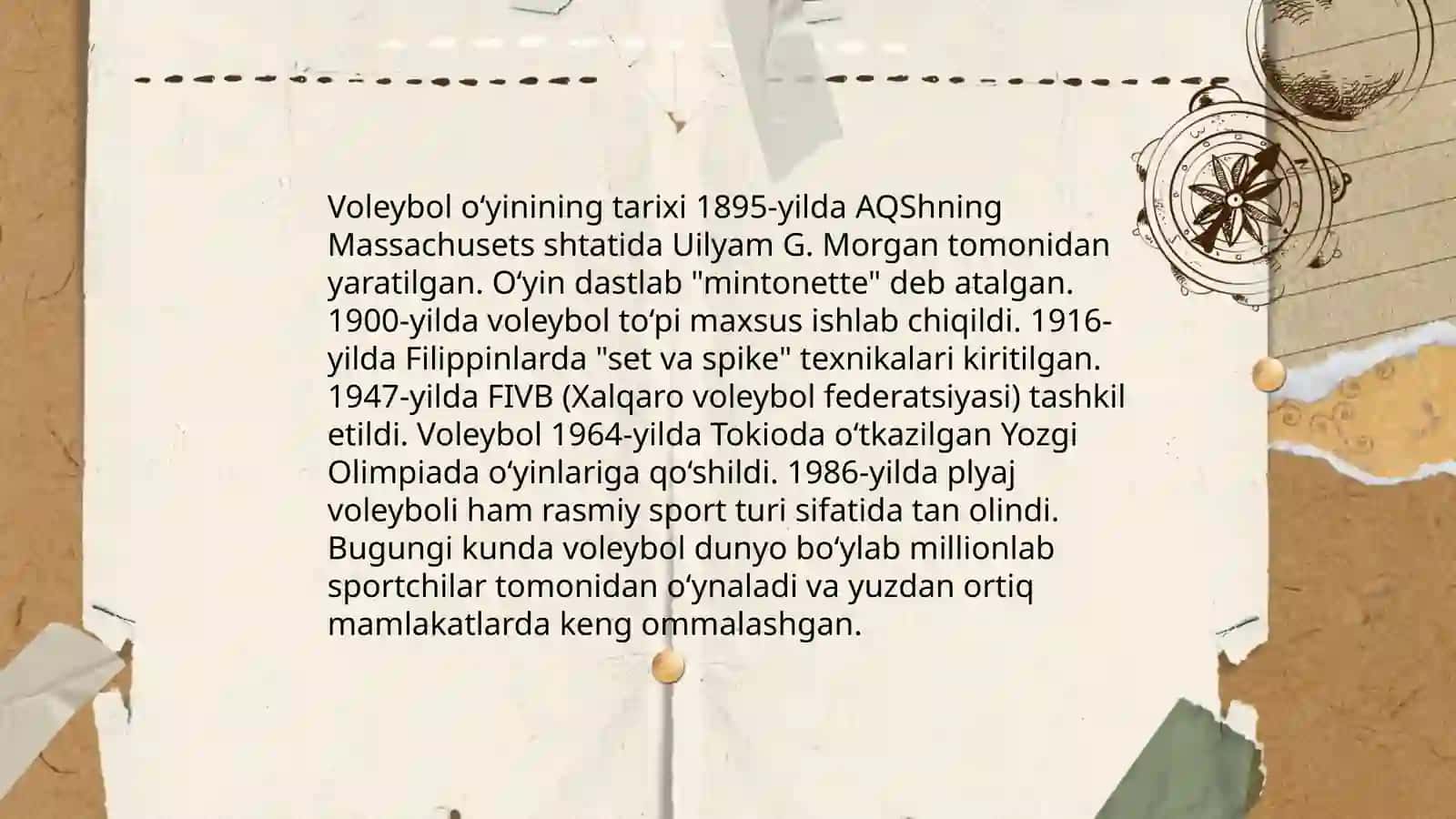 Voleybol o‘yinining tarixi 3