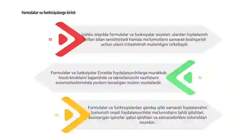 Formulalar va funksiyalar 3