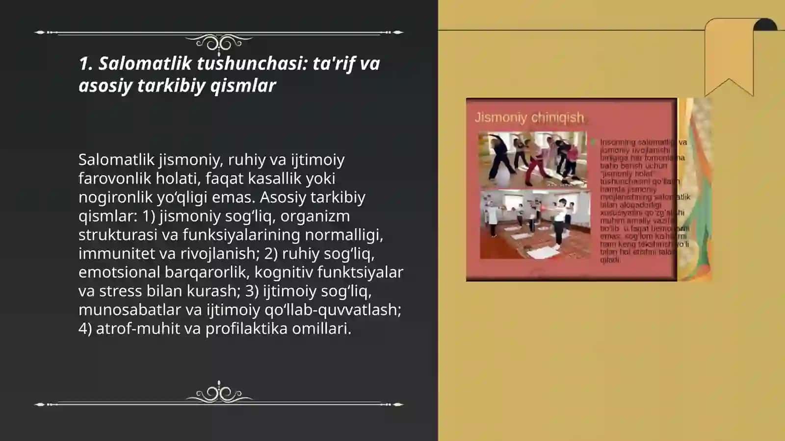 Salomatlik tushunchasi. Bolalar salomatligini zamonaviy muommmolari 3