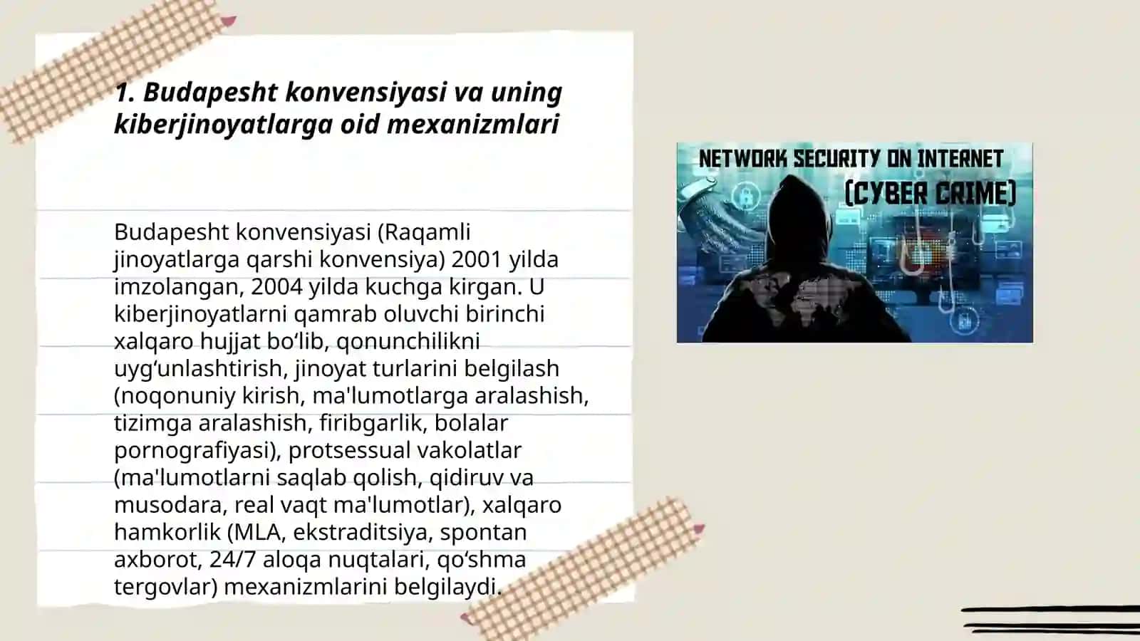 Kiberjinoyatlar bo'yicha xalqaro huquqiy yordam mexanizmlari 3