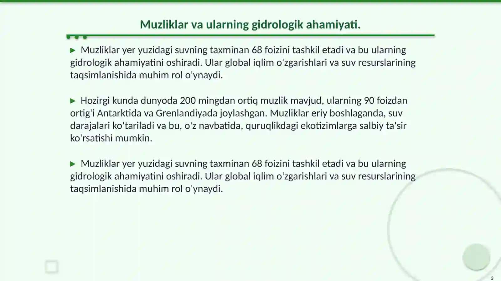Muzliklar va ularning gidrologik ahamiyati 3