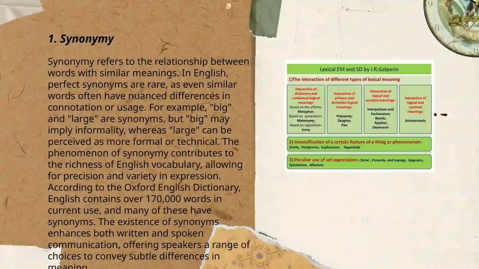INTERACTION OF DIFFERENT TYPES OF LEXICAL MEANING 3