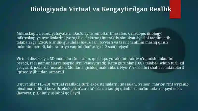 Biologiyadan mashg'ulotlarni interaktiv texnologiyalar asosida loyihalashtirish 3