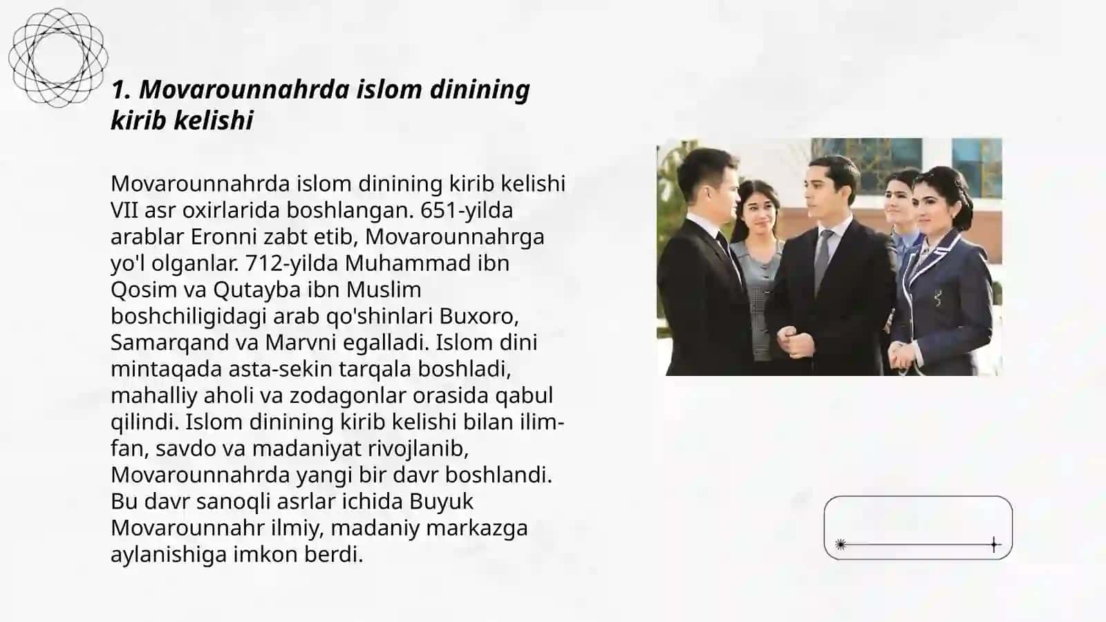 Movarounnahrda islom dinining tarqalishi va madrasa talimi shakllanishining ijtimoiy madaniy hayotga tasiri 3