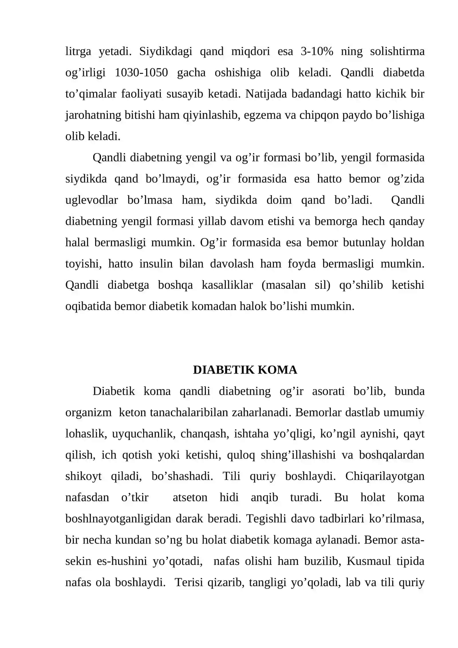 Endokren va modda almashinuvi kasalliklari Qandli diabet va bo’qoq kasalligi 3