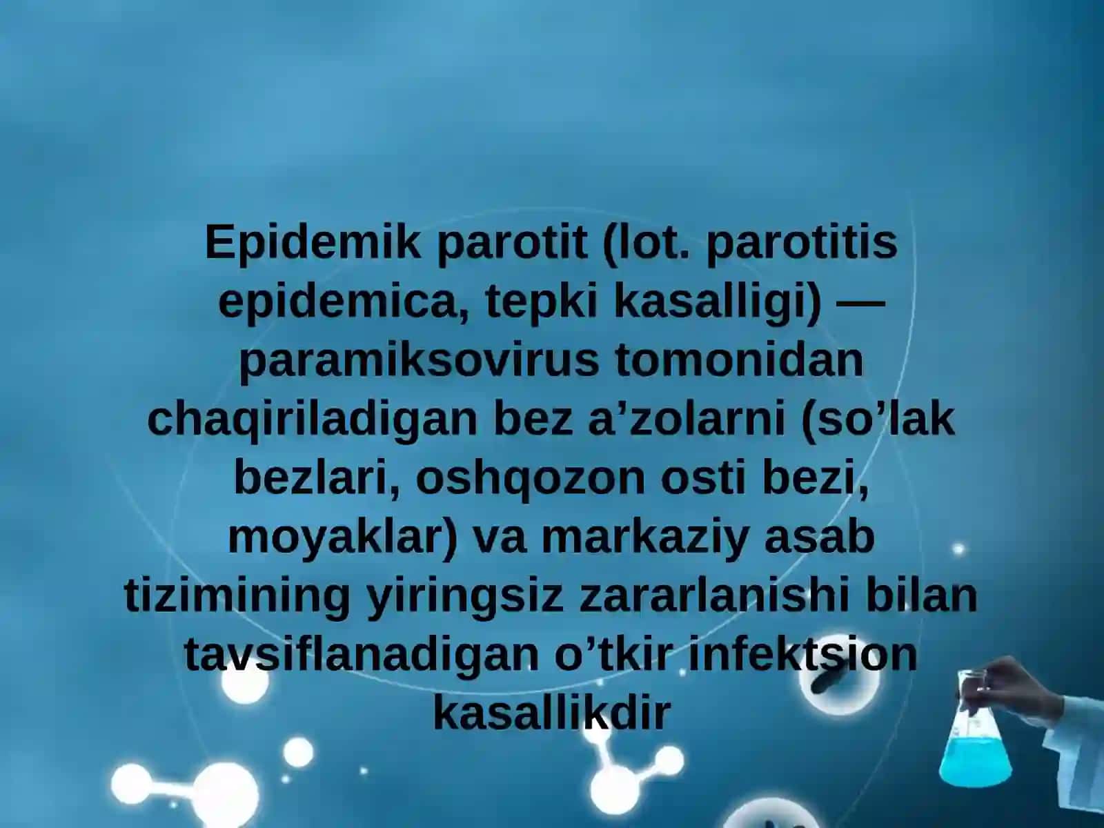 Tepki kasalligi (parotit)— alomatlari, tasnifi, tashxislash, davolash, oldini olish 3