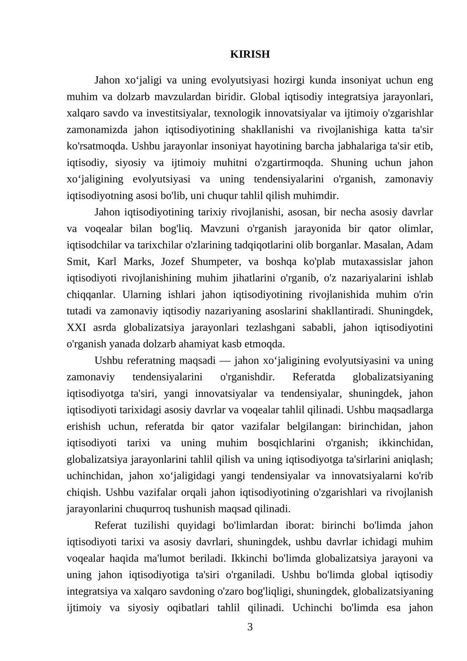 IQTISODIYOT NAZARIYASI FANIDAN TAYYORLAGAN REFERATI 3